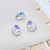Decoraciones Brillantes para Uñas con Pedrería en Forma de Huevo de Paloma, Producto Terminado Ovalado Totalmente Cubierto de Pedrería, Bolas de Cristal Francés para Uñas con Pedrería