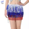 Falda de Lentejuelas con Borlas Danza del Vientre Cadera Vibrante Vestido Cadena de Cintura con Lentejuelas y Borlas Bohemio