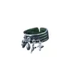 Anillo de plata de ley S925 de nicho multicapa para dedo índice femenino calavera cruz personalidad colgante retro borla moda al por mayor