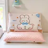 Almohada larga de gofre de dibujos animados de seda de hielo floral para que las niñas duerman en la cama, almohada para las piernas para dormir de lado, cojín de maternidad