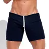 Shorts Esportivos Casuais Masculinos Plus Size Crazy Muscle Cor Sólida Fitness Elástico Canelado Cordão Cruzado Pronta Entrega Envio Rápido