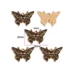 Accesorios para Joyería de Aleación con Goteo de Aceite DIY Colgantes de Mariposa Oscura Murciélago Pendientes Pendientes Pulsera Colgante W508