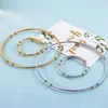 Collar pulsera de acero inoxidable minimalista europeo y americano, cable de acero, cuentas pequeñas, torcido, cuello abierto, joyería con colgante de moda DIY