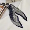 Lenço de Seda Coreano Fácil de Cuidar e Resistente a Amassados, Lenço Decorativo Pequeno para Pescoço com Padrão Paisley Listrado Bolinhas Diamante Fashion Retrô, Lenço de Cabeça, Lenço