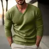 Ropa de punto para hombre de Europa y América, nueva para otoño e invierno, cuello en V, ajustada, fina, de manga larga, suéter para hombre, camisa base