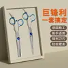 Tijeras de Barbería y Peluquería, Tijeras Profesionales Adelgazadoras para Cortar el Cabello, Tijeras de Dientes Planos, Flequillo, Set de Tijeras para Cortarse el Cabello Uno Mismo, Uso en Casa para Hombres y Mujeres