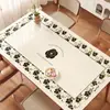 Toalha de Mesa Estilo Pastoral Fresca e Simples, Impermeável, à Prova de Óleo, Resistente ao Calor, Material de Vidro Macio de PVC, Jogo Americano para Mesa de Centro de Luxo Leve