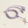 Llavero Colgante de Cuerda para Anillo de Muñeca Corto Trenzado Creativo Accesorio DIY con Hilo de Algodón Dorado Trenzado a Mano