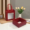 Bolsas de regalo transparentes con ventana, cajas de joyería de papel multicolor, juegos de regalo de muñeca y flores de cumpleaños