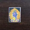 Núcleo de Pintura Thangka Cuadrado Pequeño Estilo Tíbet, Pintado a Mano con Detalles Dorados, Presentando las Ocho Deidades Propicias y el Thangka de Tara Verde Núcleo de Pintura sobre Lienzo