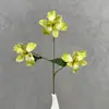 Nova flor de íris artificial com 3 cabeças, adequada para decoração de casa, exibição na sala de estar, adereços de fotografia de casamento e arranjos florais
