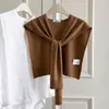 Chal Delgado de Verano con Lana, Elegante y Moderno Chal de Hombro Nube para Oficina, Ropa de Abrigo para Mujer, Capa de Punto de Color Sólido