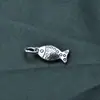 Colgante de pez burbuja de plata de ley S925 Colgante de pez koi Pulsera de cordón de cuentas DIY Accesorios de colgante para la mano