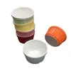 Tazón Cerámico Pequeño para Hornear Mismo Estilo Transfronterizo Color Caramelo Creativo Shuffel Pudín Pastel Postre Tazón ins Vajilla