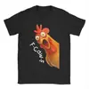 Camiseta Engraçada de Frango Frango Masculina Camiseta Divertida de Algodão Gola Redonda Manga Curta Camiseta Presente Roupa Criativa