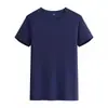 Camisetas de Alta Gama de Manga Corta de Color Sólido Ropa de Trabajo Uniformes de Graduación Camisas para Eventos Culturales Publicitarios Reunión de Clase Bordado Al Por Mayor