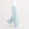 Verano Estilo Coreano Nuevo Pantalón Recto de Seda Helada para Niñas Pantalón Grande para Niños de Secado Rápido Protección Solar y Antimosquitos Pantalón de Pierna Ancha para Niños