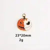 Série de Halloween Acessórios Festivos DIY: Abóbora, Bruxa, Acessórios de Liga de Esmalte para Colares, Brincos e Pingentes