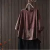Camiseta Casual de Verão Novo Estilo, Gola Redonda, Costura Colorida Sólida, Manga Média, Tamanho Grande Solta, Emagrecedora, Manga Meia-Manga, Atacado