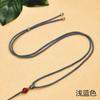 Venta al por mayor de cuentas de cúpula roja con nudo de seda dorada, collar DIY, joyería de cuerda, colgante de jade tejido a mano, cadena para suéter, cordón