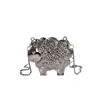 Bolso Compacto de Diseño de Nicho con Cadena, Bolso Pequeño de Hombro de Mariposa Incrustado con Diamantes para Mujer, Bolso de Acrílico, Bolso Cruzado