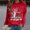 Sudadera con Estampado Navideño para Mujer_S Sudaderas Otoño Manga Larga_Yy