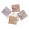 Bolsa para Joyería Estilo Coreano Bolsa para Empaque de Regalo de Cuero PU Bolsa de Almacenamiento para Anillos, Collares y Pendientes con Hebilla Oculta