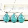 Collar de Amatista Más Vendido de Amazon para Mujer, Pendientes de Cristal Rosa Gota de Agua Piedra Ojo de Tigre, Juego de Joyería Transfronterizo al por Mayor