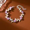 Pulseras florales de pedrería europeas y americanas transfronterizas, un artículo superventas en AliExpress, con un diseño sencillo hecho a mano con pedrería incrustada, directamente del fabricante, en un estilo fresco y dulce