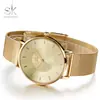 SHENGKE SK0059 Relógio Casual de Quartzo Feminino Movimento Japonês Moda Aço Inoxidável