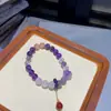 2025 Pulseira de Pérola Roxo Lavanda Ametista Natural Feminina Luxo Leve Temperamento Exquisito Mais Fácil de Combinar Pulseira Melhor Amiga