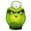 Roupa de casal 3D para Natal e Halloween com moletom de manga longa com capuz, estampa digital, moletom casual folgado