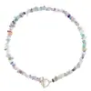 Colar de Pedras Naturais Amazon Irregular Colorido Moda Empilhado Lindo Colar de Cristal Atacado
