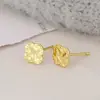 Brincos de Gelo Triturado Trevo de Quatro Folhas Jingxi para Mulheres Prata Esterlina S925 Moda Simples Versátil Design de Nicho Brincos de Alta Qualidade