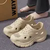 Zapatos Croc Primavera/Verano 2025 Transpirables de Suela Gruesa que Aumentan la Altura Zapatos de Papá Parisinos Sandalias Deportivas para Mujer Resistentes al Agua Zapatos de Playa de Eva