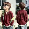 Camiseta de manga larga de punto gofre para niños, nuevo estilo primavera y otoño 2026, suéter para bebé, camiseta de dos en uno de moda para niños mayores