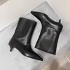Botines de Tobillo con Punta Estilo Coreano y Tacón Bajo para Mujer 2026 Nuevos Botines de Mujer Otoño Invierno Tacón Bajo Tendencia Retro Apertura Amplia Botas de Media Caña