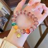 Templo mismo estilo recuerdo turístico pulsera de esmalte color gris fragante colección pulsera de bestia dorada estilo étnico retro artístico para mujeres