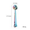 Cuchara medidora de acero inoxidable 430 con clip 2 en 1, cuchara medidora para granos de café, leche en polvo, cereales, bolsa multifunción, clip de boca sellada