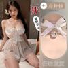 Lencería de Talla Grande Transparente Lactancia Apasionada Encanto de Medianoche con Aros Push-Up Busto Grande Revelador Sexy Conjunto de Ropa de Dormir para Mujeres
