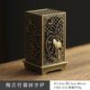 Nuevo Chinoiserie Aleación de Cobre Calabaza Abanico Dragón y Fénix Horno Placa Pipa Quemador de Incienso Tabletas de Aromaterapia Xiaoxiangyun Incienso de Sándalo