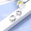 Aretes de Estrella con Hebilla para la Oreja para Mujer Estilo Japonés-Coreano Simple Diamante de Zirconio Pegamento Negro Aretes de Estrella de Cinco Puntas Elegantes Joyería para la Oreja del Cartílago