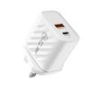 Padrão Britânico Grande Sarja Carregador 1Usb+Pdqc3.0 12W Cabeça de Carregamento Adaptador Tipo-C Fonte de Alimentação Carregamento Rápido