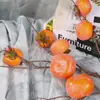Personalización de fábrica simulación fruta baya caqui falso decoración del hogar planta rama de fruta fruta simulación caqui