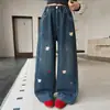 Calça feminina 2026 nova coleção de outono, jeans para meninas do ensino fundamental, roupas de outono para meninas mais velhas, calça reta de perna larga super estilosa