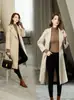 Abrigo de Cachemira de Doble Cara Asher Otoño/Invierno 2026, Chaqueta de Lana de Corte Ajustado de Longitud Media para Mujer