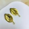 DIY fundição de cobre folhas pegajosas broca suporte de pérola latão cobre embrião pingente colar roupas sapatos strass