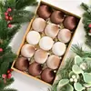 Bola de Navidad flocada Adornos navideños Colgante navideño Adornos para árbol de Navidad Bola de Navidad de peluche Amazon