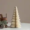 Decorações de Natal Árvore de Natal em Favo de Mel Enfeites de Mesa Mini Árvore de Natal Dobrável em Origami Novo Arranjo de Mini Árvore de Natal