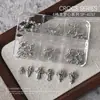 Joyería para Uñas Arte Retro Aleación Cuervo Corazón Cruz Punk Estrella Oscura Metálico Accesorios para Uñas Caja de 6 Compartimentos